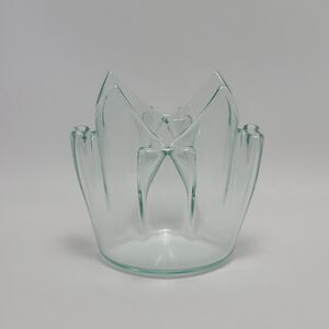 Plexiglass Handkerchief Vase Lucite Acrylic Mid Century Modern Glass Ruffled